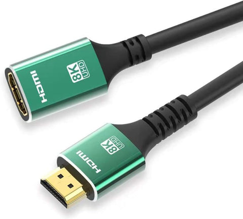 Xiwai HDMI 2.1 Extension Cable Male to Female Ultra-HD UHD 8K 60hz 4K 120hz Cable 48Gbs with Audio & Ethernet HDMI Cord