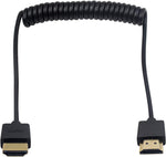 Duttek Coiled HDMI Cable, 4K HDMI to HDMI Cable, Extreme Thin HDMI Male to Male Extender Coiled Cable for 3D and 4K Ultra HD TV Stick HDMI 2.0 Cord Extension Converter(HDMI Extender) (1.2M/4FT)