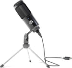 TALK WORKS USB Microphone with Tripod - External Microphone for Computer - Gaming, Streaming, Meetings, Podcasts, Recording and More - Adjustable and Portable with USB Cable Included