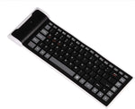 EBTOOLS Foldable Wireless Bluetooth Keyboard, Mini Portable Waterproof Keyboard Widely Compatible with Desktops, Laptops, Tablets, and Mobile Phones(Black)