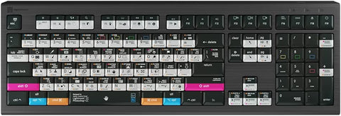 Logickeyboard Designed for Adobe Photoshop CC and Lightroom CC Compatible with MacOS- Astra 2 Backlit Keyboard # LKB-PSLR-A2M-US