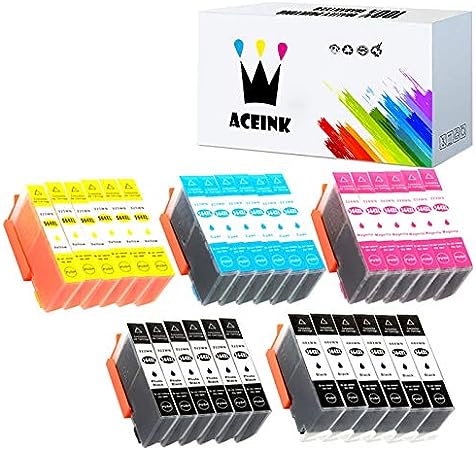 AceInk Compatible with HP 564XL Ink Cartridges 30 Packs (6BK/6PBK/6C/6M/6Y) for Deskjet 3070A 3520 Officejet 4610 4620 4622 Photosmart 5510 5514 5520 Printer