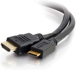 C2G Mini HDMI to HDMI, 4K, High Speed HDMI Cable, Ethernet, 60Hz, 10 Feet (3.04 Meters), Black, Cables to Go 50620