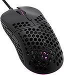 Monoprice Hyper-K Ultralight Optical Gaming Mouse - 16000DPI, Full Size, PixArt PMW 3389, Omron Switches, RGB Lighting, 60g Weight, Wired - Dark Matter