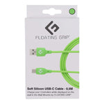 Green 0.5 Meter USB-C cable by FLOATING GRIP - Gamer Decor for Video Gaming Consoles & Game Rooms - Cable management - USB-C charger