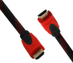 InstallerCCTV HD TV Cable 10ft 2.0 Black/Red, High Speed, (4K 60Hz, 18Gbps) with Braided Cord Supports Ethernet