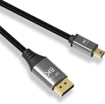 YIWENTEC Mini DP to DisplayPort Cable 8K(7680X4320)@60Hz 4K@144Hz DisplayPort 1.4 Bi-Directional Transmission DisplayPort to Mini DisplayPort 8K Cable (2M)