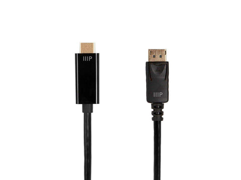 Monoprice DisplayPort to HDTV Cable - 2 Meter (6.6ft) 4K@60Hz - Select Series Black