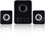 Archuu Combination Speaker,Mini USB 2.1 Wired Combination Speaker,Bass Music Player Subwoofer,for Mobile Phone/Laptop/PC Computer(Black)