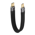 QIANRENON Short USB C to USB C Cable 100W,10Gbps Data Transfer PD Fast Charging 3.1 Gen 2 Type C to Type C Male Short Cable for Type C Device 5.11in