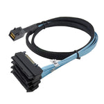 xiwai Internal Mini SAS SFF-8643 Host to 4 SAS 29Pin SFF-8482 Target Disk 6Gbps Data Server Raid Cable