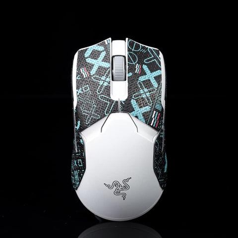 BTL Mouse Grip Tape Sticker for Razer Viper Ultimate Wireless Handmade Non Slip Suck Sweat Print Set-Blue