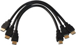 Your Cable Store 1 Foot HDMI 2.0 HDTV Cable Gold Plated 28 AWG 3 Pack