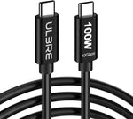 ULBRE USB C 3.1 Gen 2 Cable 100W, 20V/5A Fast Charging 10Gbps Data Transfer 4K 60Hz, 3.3ft/1M PD Fast Charging Cable