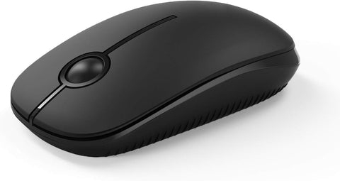 VssoPlor Wireless Mouse, 2.4G Slim Portable Computer Mice with Nano Receiver for Notebook, PC, Laptop, Computer (Black)