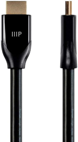 Monoprice Certified Premium HDMI Cable - Black - 6 Feet (2 Pack) 4K@60Hz HDR 18Gbps 28AWG YUV 4