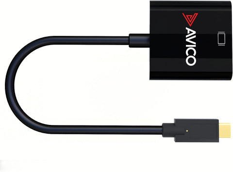 Avico USB C to VGA Adapter – 1080P @ 60hz – Male to Female – for Monitors, TVs, PCs, MacBooks, Projectors – Thunderbolt Compatible