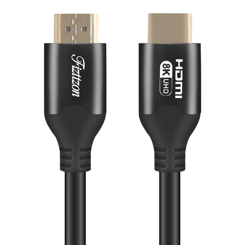 Fizttzon 8K HDMI Cable(3 Feet) HDMI 2.1 Cable Support 8K/60Hz,4K/120Hz,HDCP 2.3/2.2,eARC,48Gbps Transfer-Blcak