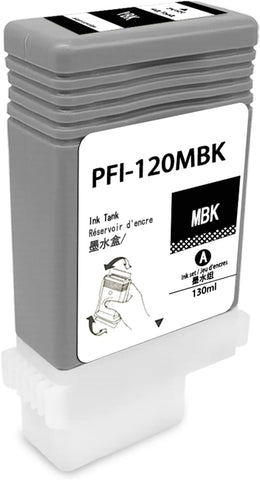 KSUMEI Compatible Ink Cartridge Pigment Replacement for Can PFI-120 MBK (Pigment Ink) iPF TM-Series TM-200 TM-300 TM-305 Plotter 130ml