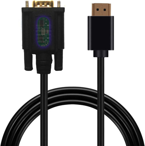 LOKEKE HDMI to VGA Cable with IC,Gold-Plated 1080P HDMI Male to VGA Male 4K Surported, No Sound Transfer(9.84FT, 3M)