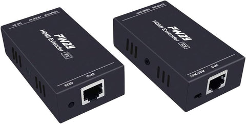 HDMI Extender, Extend 1080P@60Hz Signal by Cat5e/6 Up to 165ft/50m, Transmit Audio Video Sync, Support 3D,EDID, POC