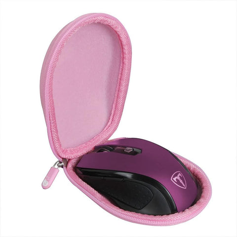 Hermitshell Hard Travel Case Fits VicTsing MM057 / HOTWEEMS D-09 / E-YOOSO/PONVIT/POLEYN 2.4G Wireless Portable Mobile Mouse Optical Mice (Only Case) (Pink)