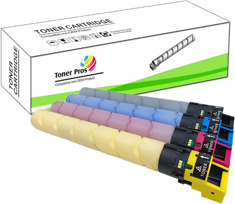 TONER PROS (TM) Compatible [High Yield] TN-626 (TN626) Toner Cartridge (TN626K TN626C TN626Y TN626M) for Konica Minolta Bizhub C450i C550i C650i Coiper Printer (4 Color Pack, 28,000 Pages)