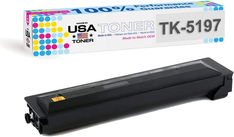 MADE IN USA TONER Compatible Replacement for Kyocera TASKalfa 306ci, 307ci, 308ci, TK-5197K, Copystar CS 306ci, CS 307ci, CS 308ci, TK-5199K (Black, 1 Cartridge)