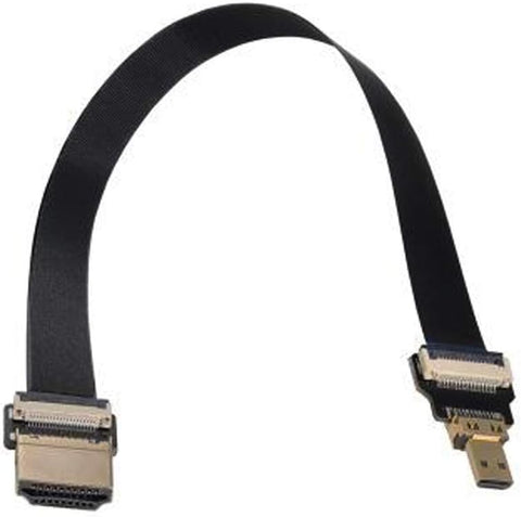 Kework 20cm FPV HDMI Cable, HDMI 1080P Slim Flat Cable, Micro HDMI Male to HDMI Male FPV Cord (Micro HDMI to HDMI)