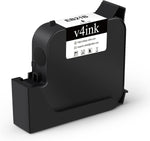 v4ink Original Aqueous Water-Based Ink Cartridge EB21B (1 Inch) Replacement BENTSAI B30 | B35 |B80| B85 Handheld Inkjet Printer (Black, 1-Pack)