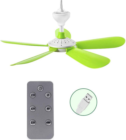 5W Remote Control Timing USB mini Ceiling Fan Air Cooler small USB Fans for Bed Camping Outdoor Hanging Camper Tents Hanger Fan 2.4m Power Cord