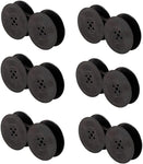 BOEDCN 6 Pack Universal Typewriter Ribbon Twin Spool Typewriter Ribbon Twin Spool Replacement for Most Typewriter - Black