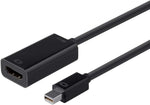 Monoprice Mini DisplayPort 1.2a / Thunderbolt to 4K HDMI Passive Adapter, Black (112795)