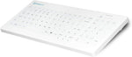 Purekeys Medical Keyboard Compact FA Wireless White for Hospital, Dentist, Cleanroom, Laboratory and Industrial. Easy to disinfect Hygienic Flat and Flexible Silicone