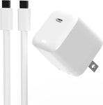 TALK WORKS USB-C Wall Charger for MacBook Laptop - 30W Fast Wall Charger Block Cube with Charging Cable & Foldable Prongs - Single Port - Fast Wall Charger and Travel Adapter for Laptops