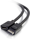 C2G Short Extension Cable, Display Port Cable, Male to Female, Black, 6 Feet (1.82 Meters), Cables to Go 54451