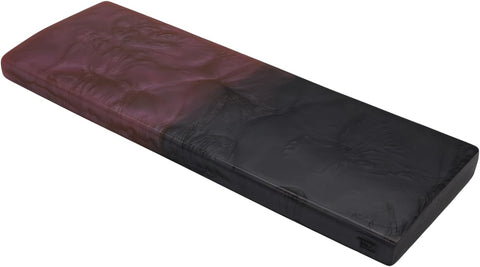 Tez Cables Resin Wrist Rest for Mechanical Keyboards with Ergonomic Support (Red/Black, Compact)