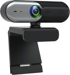 EACH AutoFocus Full HD Webcam 1080P with Privacy Shutter - with Dual Digital Microphone - CA602 Black Grey USB Computer Camera for PC Laptop Desktop Mac Video Calling, Conferencing Skype YouTube