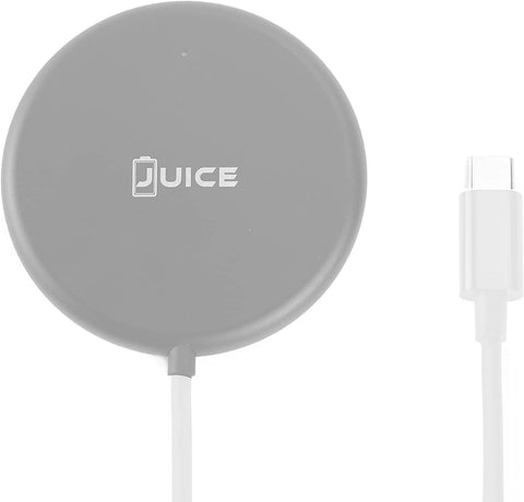 Juice 15W Wireless Charger w/ 4 ft USB-C Cable (No AC Adapter Included) - Silver