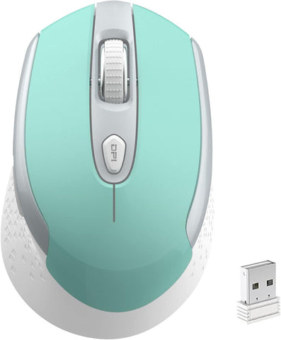 Wireless Mouse, 2.4G Silent Cordless Mouse for Laptop, Mouse with 6 Buttons and 3 Adjustable DPI for Computer, Deskbtop, MacBook, PC