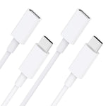 CONMDEX USB C Extension Cable 2Packs for Mag Safe Charger PS5 Controller Charging, 9V 3A USB Type C Female to Male Extender Cord for Mag Safe Charger iPhone 13/12, HomePod White 3.3FT