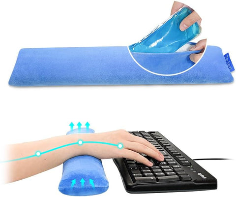 Keyboard Wrist Rest Pad Keyboard Cushion for Wrist Guard Computer Laptop Palm Rest Keyboard Hand Rest Ergonomic Pad Gel Typing Wrist Support Protector Soft Gaming Keyboard Pillow for Office