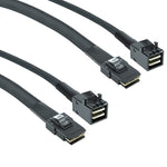 2 Pack 12G Internal Mini SAS HD SFF-8643 toSFF-8087(36Pin) Cable, 0.5m Internal Mini SAS to Mini SAS Cable, 36 Pin, with Sideband, 100 Ohm, Flexible, Support RAID, PCIE Controller, 0.5-Meter(1.6ft)