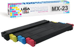 MADE IN USA TONER Compatible Replacement for Sharp MX 1810U, 2010U, 2310U, 3111U, 2314N, 2614N, 3114N, 2616N, 3116N, MX-23NT (Black,Cyan,Yellow,Magenta, 4 Pack)