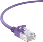 InstallerParts Ethernet Cable CAT6A Slim Cable UTP Booted 7 FT (10 Pack) - Purple - Professional Series - 10Gigabit/Sec Network/High Speed Internet Cable, 550MHZ, 28AWG