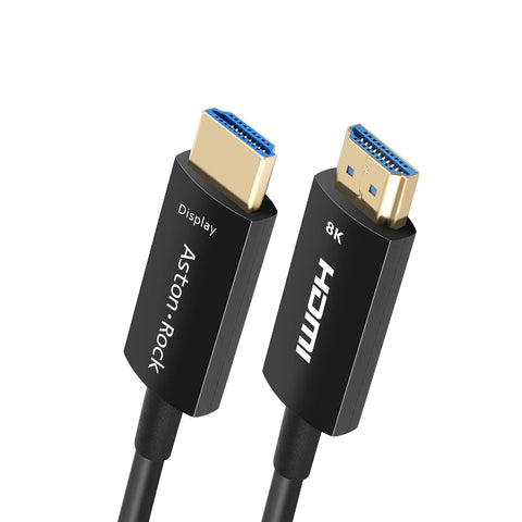 Aston Rock 8K Fiber Optic HDMI Cable 75ft,Long hdmi 2.1 Cable,48Gbps Bandwidth Support HDR HDCP2.3 eARC 8K60Hz,4K 120Hz Compatible with PS5,LG C9,RTX 3090/80,Xbox Series,in Wall CL3 Rated.