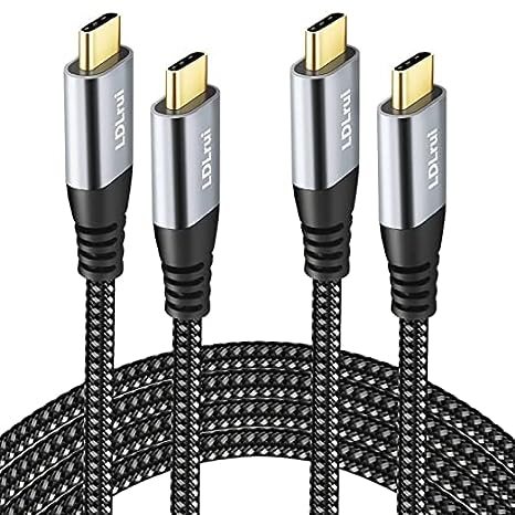 USB C to C 3.2 Gen 2×2 Cable 100W/20Gbps [6FT 2Pack] 4K Video Output Fast Charge Compatible with Thunderbolt 3/4 for MacBook iPad Galaxy Pixel Dell Yoga 27 Dell LG Type C Display Monitor etc.