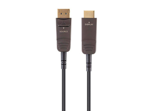 Monoprice DisplayPort to HDTV Cable - 100 Feet, 4K@60Hz, AOC, Transmits Up to 100 Feet, Ultra Slim Design, Dynamic HDR - SlimRun AV Series