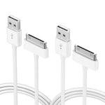 sarmert Apple Certified 30 Pin USB Charging Cable, UPoweradd 4.0ft USB Sync Charging Cord iPhone Compatible for 4 4s 3G 3GS iPad 1 2 3 iPod Touch Nano White (2 PCS)