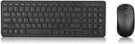 Wireless Keyboard Mouse Combo 2.4GHz Ultra Thin Full Size Wireless Keyboard with Number Pad for Computer, Laptop, PC, Desktop, Notebook, Windows 7, 8, 10 (Black)